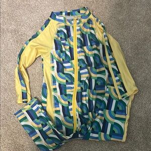 Colorful Geometric Patterned Swimsuit